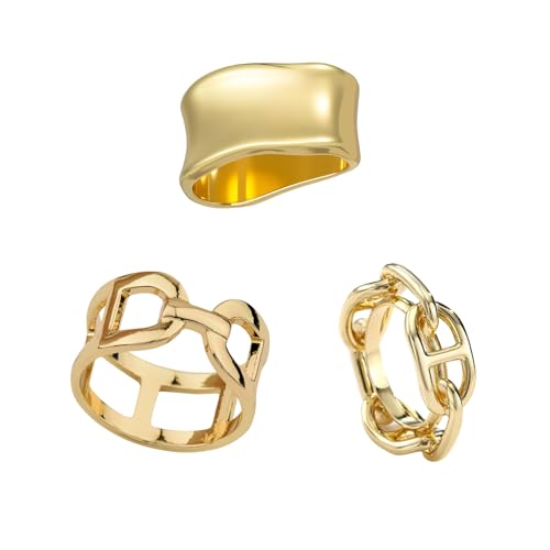 Bnwuam 3PCS Metal Scarf Rings for Women Minimalist Gold-Tone Scarf Clips Elegant Scarf Buckles & Holders for Shawl Silk Scarf or Neck Wrap (gold)