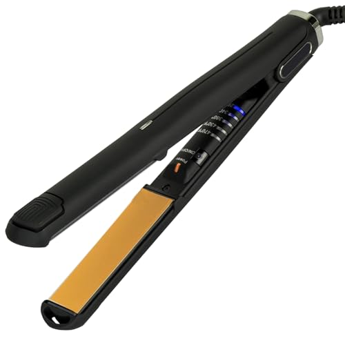 Plancha y Rizador de Cabello Profesional 2 en 1, Plancha de Titanio y Cerámica, con Placas Flotantes y Calentamiento Rápido miniatura 1
