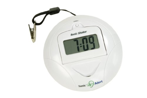 Sonic Alert SBP100 Réveil de Voyage avec Vibreur, Blanc