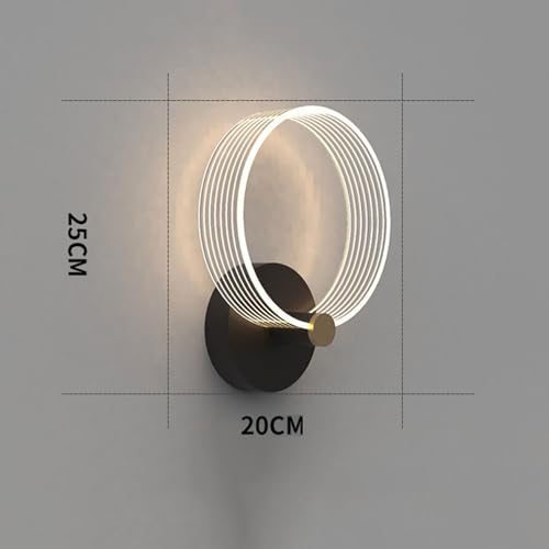 Lámpara de pared moderna negra con acabado vintage rústico y luz cálida 6