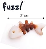 Fuzzl Robustes Hundespielzeug aus Nylon - Fischform mit Lachsgeschmack