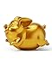 HAUCOZE Piggy Bank Coin Bank Pig Statue Gifts Polyresin Home Decor Arts Gold 8.3 inch
