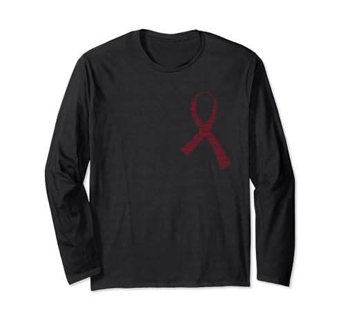 Multiple Myeloma Cancer Awareness Hope Love Cure Ribbon Manche Longue