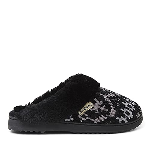 Dearfoams Women's Allison Chenille Fairisle Scuff Slipper3