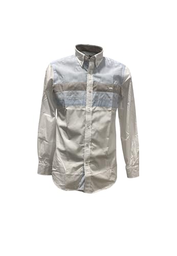 Harmont & Blaine Camisa de manga larga con bandas de contraste CRM511008799M, Color blanco., 3XL