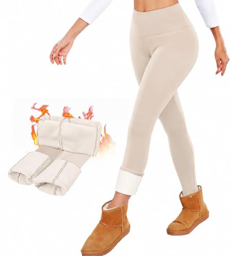 Image of DHSO Fleece Lined Leggings Women - Thick Winter Thermal Warm Pants