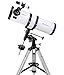 Skyoptikst 750x 150 mm Reflector Newtionan Astronomical Telescope High Power Equatorial Mount Star Planet Moon Saturn Jupiter