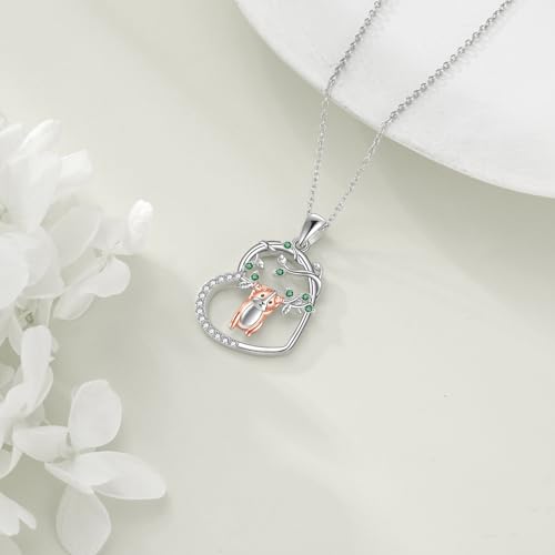 YAFEINI Meerschweinchen Halskette Sterling Silber Süßes Hamster Herz Anhänger Halskette Meerschweinchen Schmuck Geschenke für Damen Mädchen (Meerschweinchen Kette)