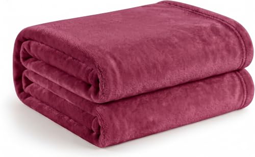 Image of Cotton Bolls Textiles Cozy Plush AC Blanket for Single Bed, Lightweight All Season Blanket, Ultra Soft Blanket for AC Room, Mild Winter, Can Be Used as Bedsheet in Winter, 60x90 Inches, Maroon
