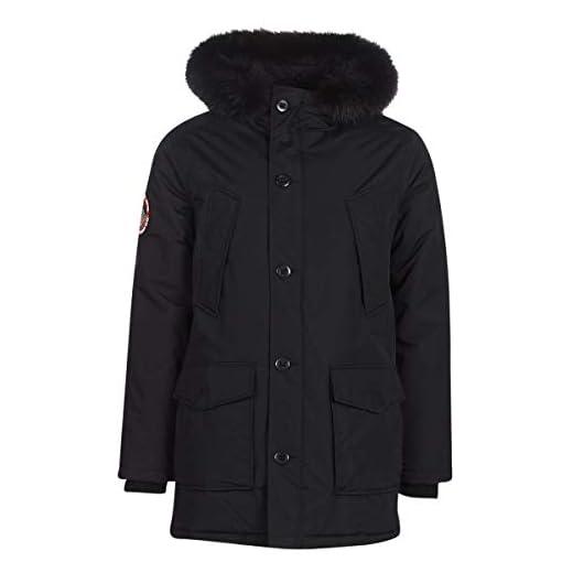 Superdry Everest Parka, Negro (Jet Black 12a), XL para Hombre