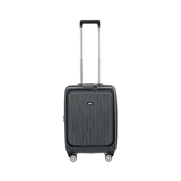 Bric's Cervia 21" Hardside Carry-On with Front Pocket, Expandable Luggage, 360° Spinner Wheels, Lightweight, TSA-Approved Locks, Durable, Dark Grey