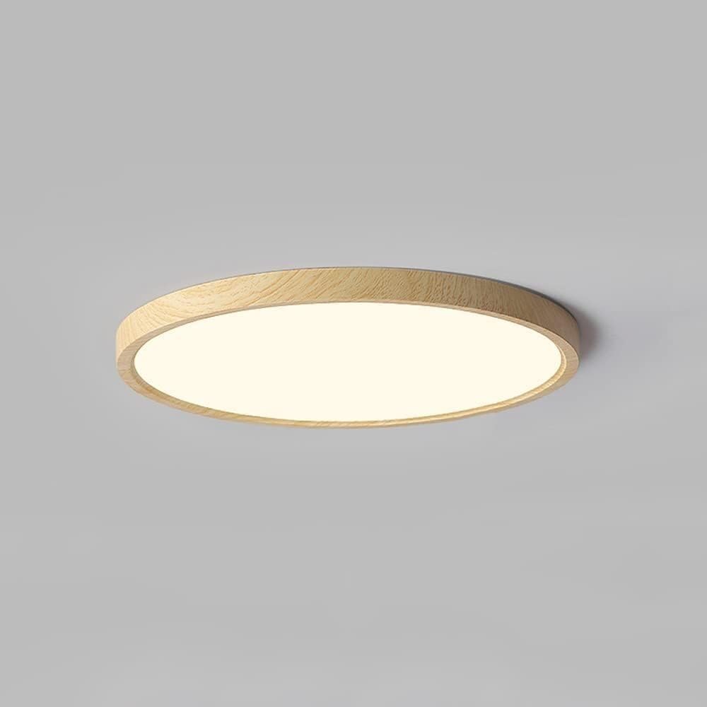 LYOUAE Mid Century Acrylic Semi Flush Mount Ceiling Light LED Round Flat Ceiling Light Bedroom Low Profile Ceiling Lamp