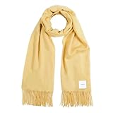 [matti totti] 24.イエローオーカー カシミヤ ストール カシミア 100 大判 厚手 レディース 無地 100 女性 ロング リバーシブル カシミヤストール カシミアストール ギフト プレゼント A0016B-18