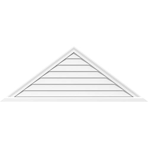 Ekena Millwork GVPTR40X1803SN Triangle Surface Mount PVC Gable Vent, Factory Primed White