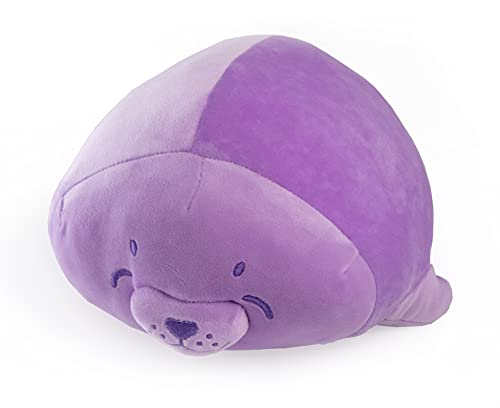 Mango Steam 15" Cute Kawaii Soft Plush / Pillow / Stuffed Animal (Seal, Purple)