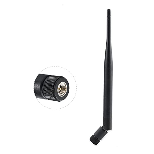 Vecys Wifi Antenna SMA Plug Adapter 2.4GHz 5dBi SMA Antenna Indoor Omnidirectional Antenna, Black