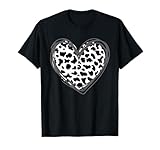 Heart Cow Pattern for Cow Lover T-Shirt Small
