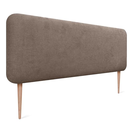 DHOME Cabecero Tapizado Liso Redondeado