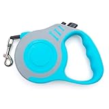 Retractable Dog Leash Lightweight 10/16FT Leash with Non-Slip Handle, for Small Dogs Puppy (Gray Blue, 10 FT)