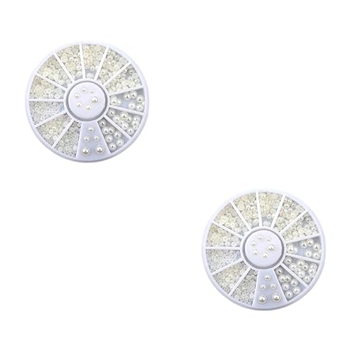 minkissy Sets Flat Back Pearl Decorations Mm Mm Mixed Sizes Nail Art Pearls Resin Jewelry Making Included Plastic Storage Box Pcs