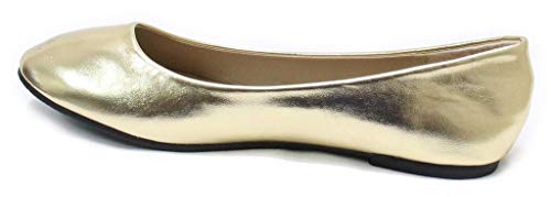 Womens Classic Round Toe Slip on Flat Ballet Dress Comfortable Low Heel Shoes Muse3