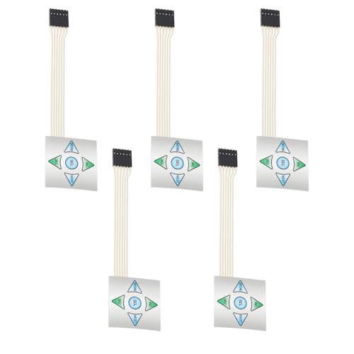 Be In Your Mind 5pcs 5 Keys 1x5 Matrix Array Membrane Keyboard Keypad Control Panel 40x40mm