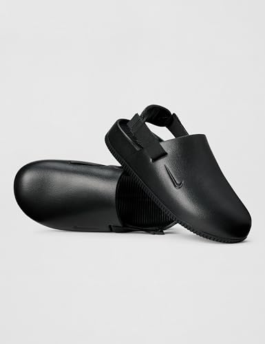 Nike Women's Calm Mules, Black/Black, 8