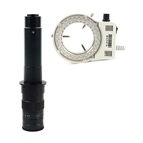 Microscope 48MP 2K Industrial Video Microscope Digital Camera C Mount Zoom Lens(300X and Light)