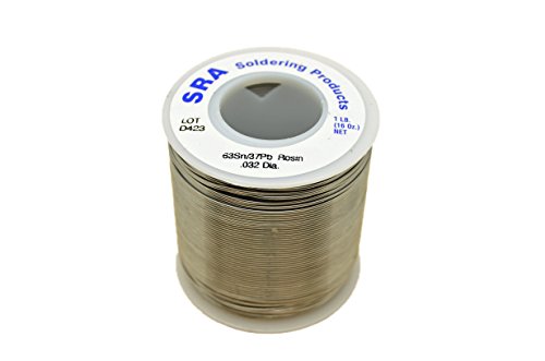 SRA Soldering Products WBRC63/3732 Rosin Flux Core Solder, 63/37 .032-Inch, 1-Pound Spool SRA Soldering Products WBRC63/3732 Rosin Flux Core Solder, 63/37 .032-Inch, 1-Pound Spool