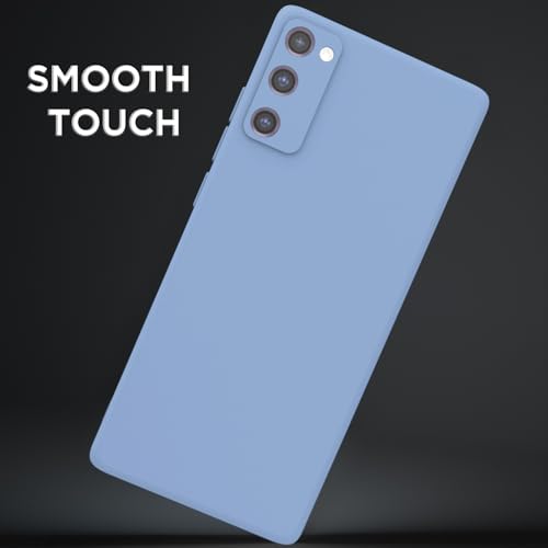 Image of Outlouders Back Cover for Samsung Galaxy S20 FE 5G | Camera Protection | Durable Soft Matte Silicone Bumper Case (Aqua Blue)