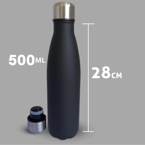 Garrafa De Água Portatil Inox Térmica Squeeze Com Camada Dupla Para Academia Esporte 500 ML Quente F
