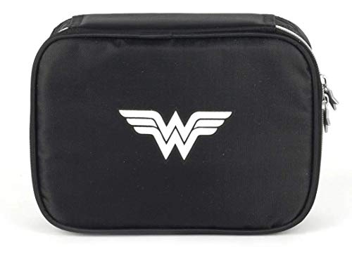 Estojo escolar box Mulher Maravilha preto Luxcel