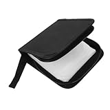 Étui de rangement pour CD et dvd - avec fermeture à glissière, ce pour dvd protège vos articles contre chutes et l'effilochage, étui de rangement pour CD