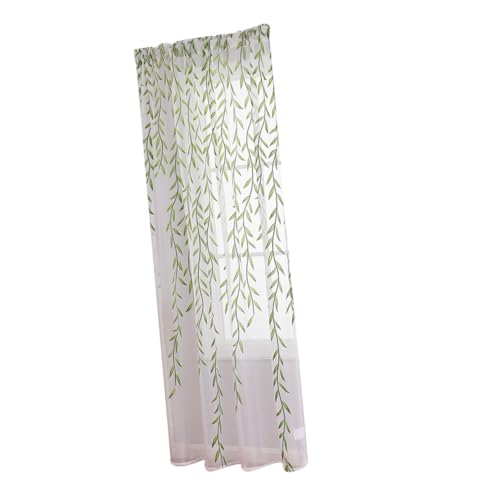 Sosoport Cortina de Ventana Ligera de con Moderno Visillo Decorativo para Dormitorio y Sala de Elegante y para Decoración