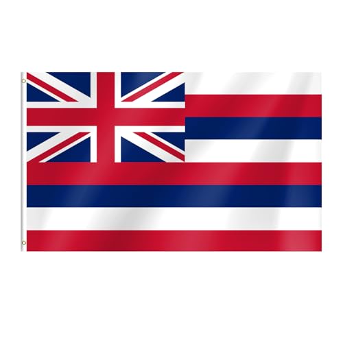 Hawaiian Flag 3x5 Hawaii HI State Flags with Brass Grommets Ideal for Party Parades Sports Events Outdoor Decorations