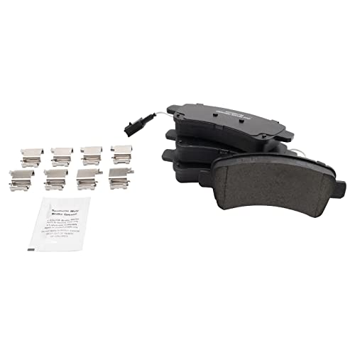 Image of TRQ Rear Brake Pad and Rotor Set Ceramic Solid Rotors Compatible with 2014-2020 Ram ProMaster 1500 2500 3500