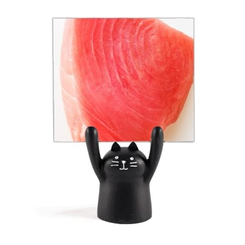 Support de notes pour saumon Sashi motif chat noir en cuisine