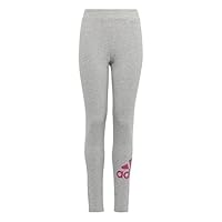 adidas Sportswear Essentials Big Logo Girls Cotton Leggings, Grey, 11-12 Years