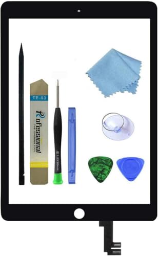 Zentop for Black iPad Air 2 2nd Generation Touch Screen Digitizer Glass Replacement Modle A1566 1567 with Adhesive+Tool Repair Kit(Only for Professional Person,Not Include LCD)