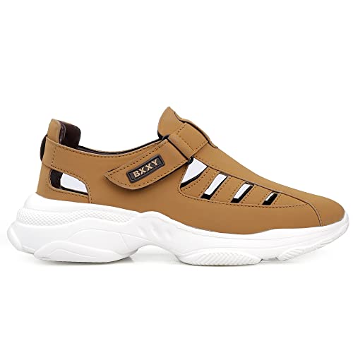 Image of BXXY Men's Casual Roman Sandals with Light Weight Eva Sole and Suede Upper Material.