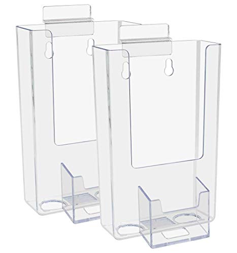 Marketing Holders 2 Pack Slatwall Trifold Bin with Card Slot for 4