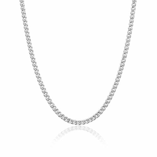 Chaîne italienne en argent 925 massif, le cadeau idéal de 50cm