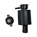 RACMOTO Universal Small Aluminum Overflow Expansion Bottle Coolant Reservoir Tank With Cap Black