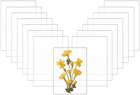 16Pcs Clear Acrylic Sheet, 150x100x1mm Square Acrylic Panel Transparent Acrylic Sheets Plexiglass Clear Plastic Sheet for Picture Frame Glass Replacement, Display Projects, DIY Craft, Painting