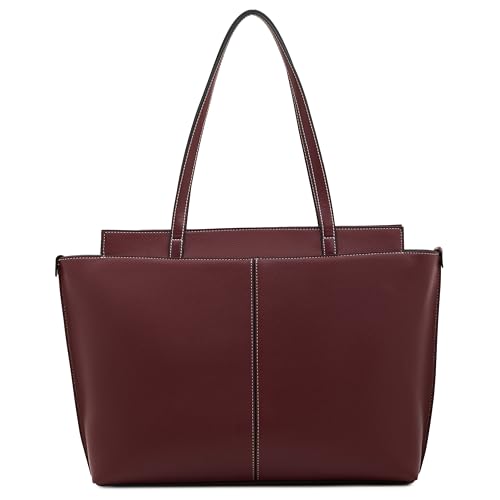 Image of Miraggio Linda 16 Inch Laptop Tote Bag For Women Office Use | Office Tote Bag With Zipper Closure | Stylish Totes