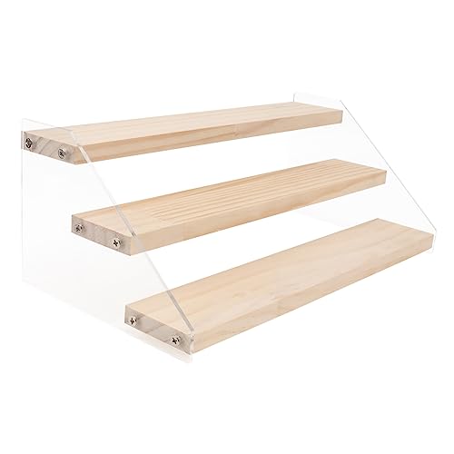 JECOMPRIS 1Pc Display Rack Tiered Storage Holder for Dolls Action Figures and Collectibles and Easy Assembly All Display