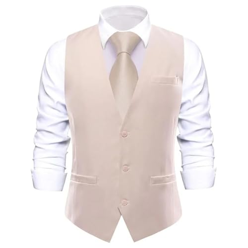 Men's Slim Fit V-Neck Pocket Formal Waistcoat – Wedding, Business, Tuxedo & Casual Groom Office Wear2