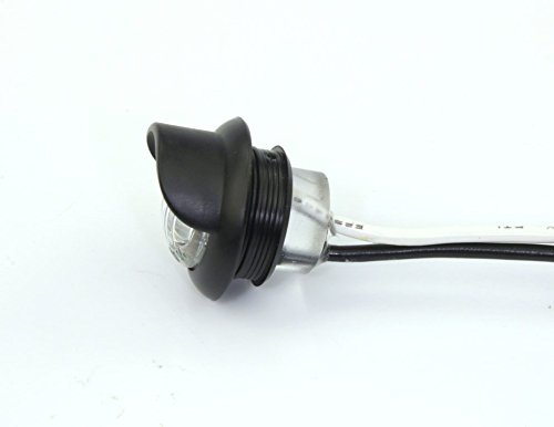 LED Convenience Courtesy or License Plate Light - Mini Round Hooded LED - 3/4" Diameter - Waterproof, Compact 12VDC Fixture Truck, Auto, RV, Aircraft lighting