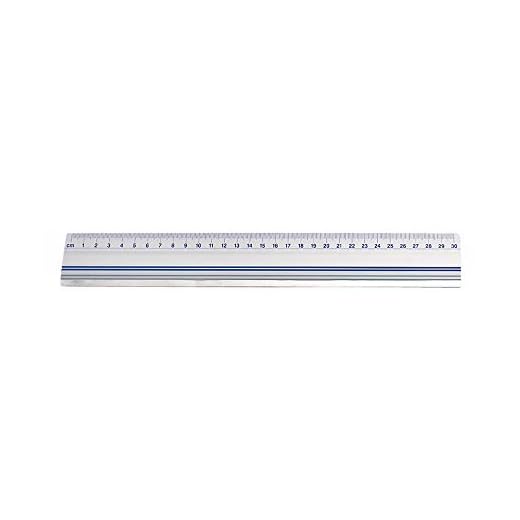 Wedo 525430 - Regla para cortar (30 cm, antideslizante), color plata