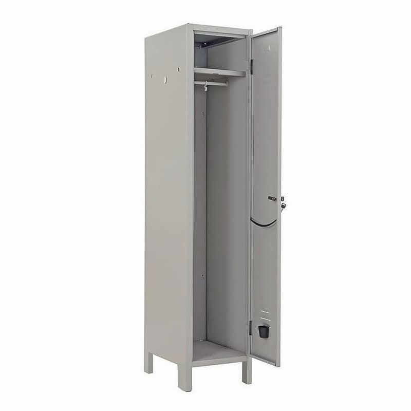 Mondo Viro Armadio spogliatoio in metallo a due ante con ripiano e appendiabiti 36 x h 180 cm (1 anta)
